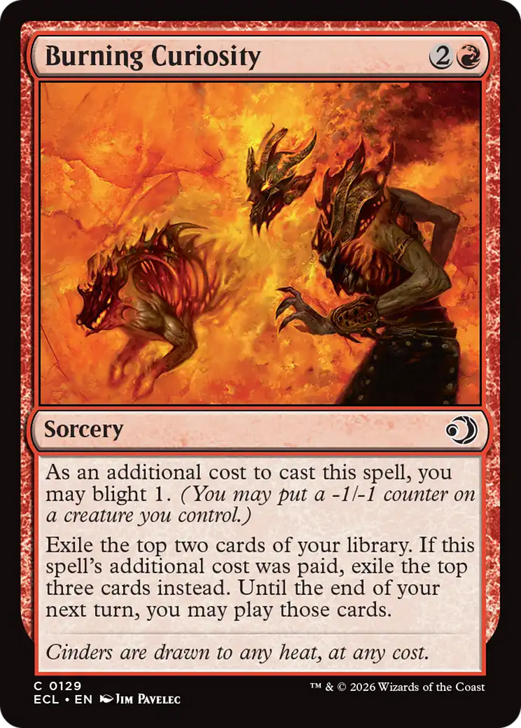 Burning Curiosity [Lorwyn Eclipsed] MTG Single Magic: The Gathering | Red Claw Gaming