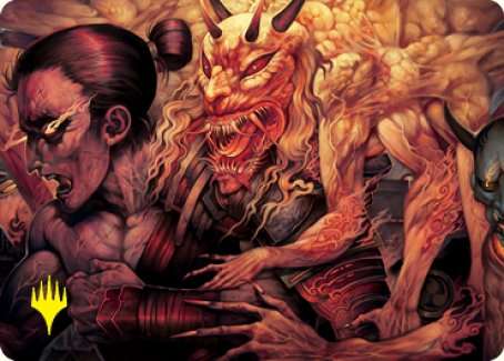 Gift of Wrath Art Card (Gold-Stamped Signature) [Kamigawa: Neon Dynasty Art Series] MTG Single Magic: The Gathering | Red Claw Gaming