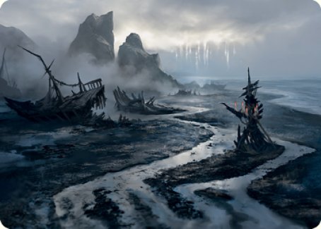 Shipwreck Marsh Art Card [Innistrad: Midnight Hunt Art Series] MTG Single Magic: The Gathering | Red Claw Gaming