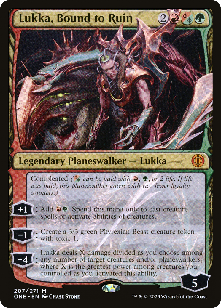Lukka, Bound to Ruin [Phyrexia: All Will Be One] MTG Single Magic: The Gathering | Red Claw Gaming