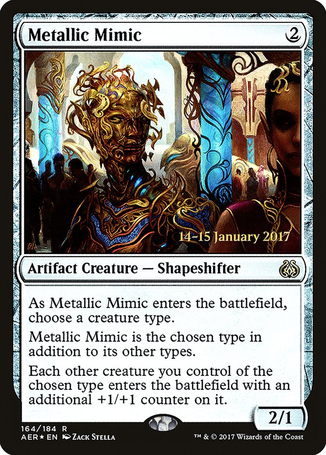 Metallic Mimic [Aether Revolt Prerelease Promos] MTG Single Magic: The Gathering | Red Claw Gaming
