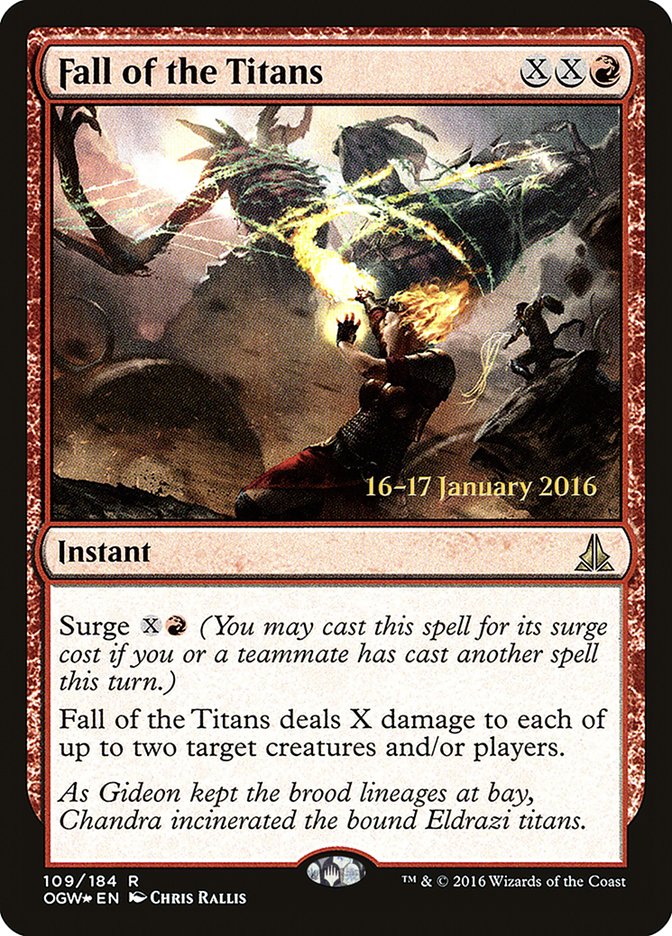 Fall of the Titans [Oath of the Gatewatch Prerelease Promos] MTG Single Magic: The Gathering | Red Claw Gaming