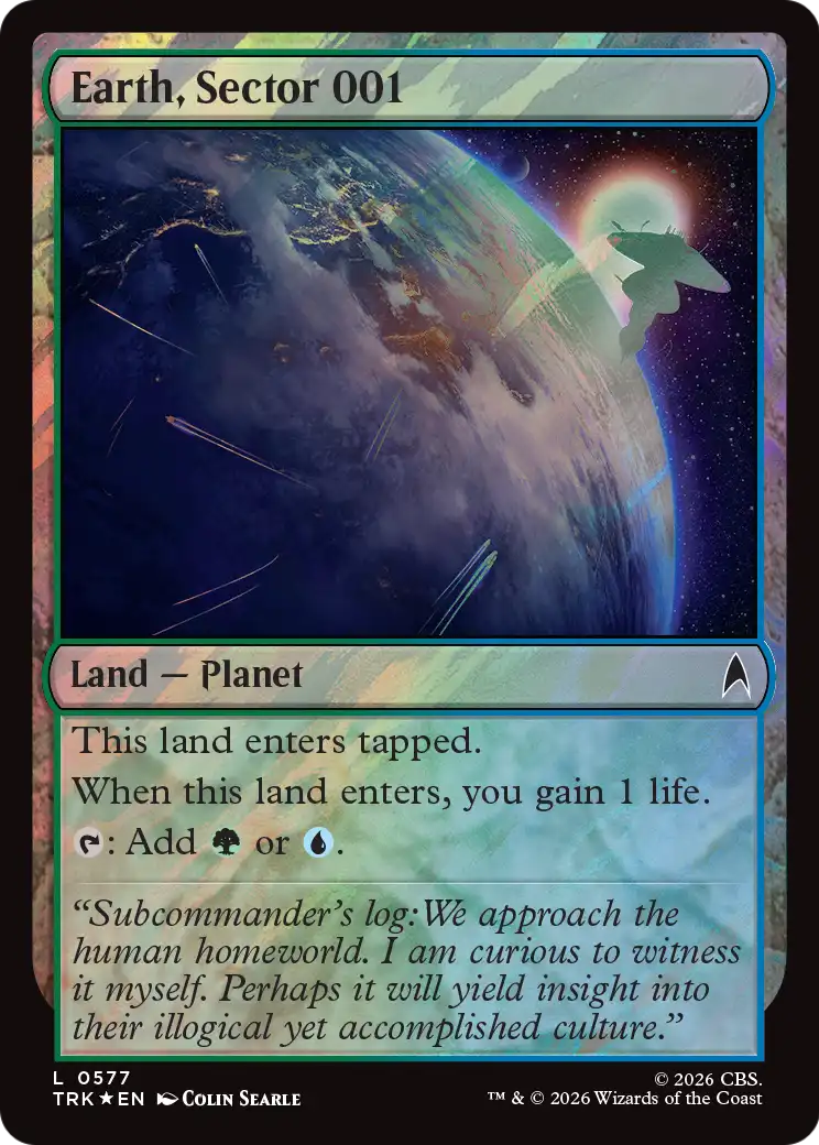 Earth, Sector 001 (Surge Foil) [Star Trek] MTG Single Magic: The Gathering | Red Claw Gaming