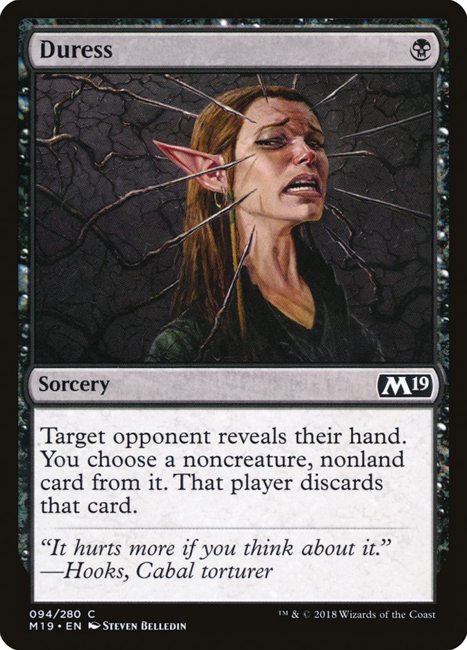 Duress [Core Set 2019] MTG Single Magic: The Gathering | Red Claw Gaming