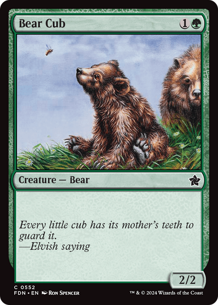 Bear Cub [Foundations] MTG Single Magic: The Gathering | Red Claw Gaming