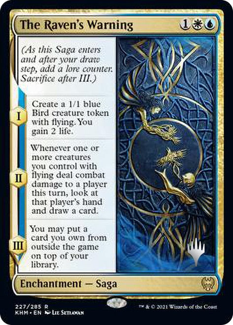 The Raven's Warning (Promo Pack) [Kaldheim Promos] MTG Single Magic: The Gathering | Red Claw Gaming