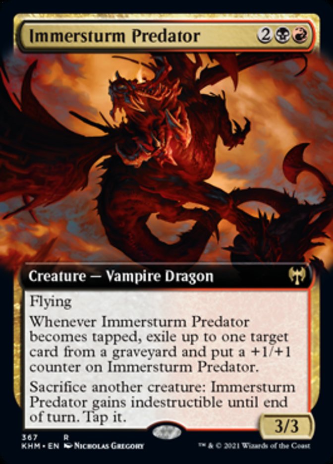 Immersturm Predator (Extended Art) [Kaldheim] MTG Single Magic: The Gathering | Red Claw Gaming