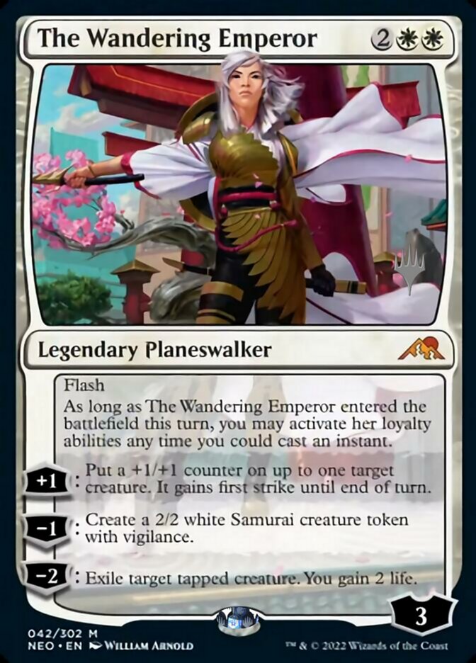 The Wandering Emperor (Promo Pack) [Kamigawa: Neon Dynasty Promos] MTG Single Magic: The Gathering | Red Claw Gaming