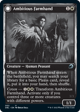 Ambitious Farmhand // Seasoned Cathar [Innistrad: Double Feature] MTG Single Magic: The Gathering | Red Claw Gaming