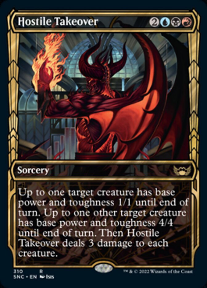 Hostile Takeover (Showcase Golden Age) [Streets of New Capenna] MTG Single Magic: The Gathering | Red Claw Gaming