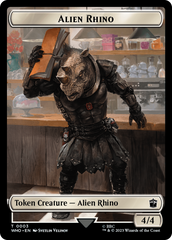 Alien Rhino // Alien Warrior Double-Sided Token [Doctor Who Tokens] MTG Single Magic: The Gathering | Red Claw Gaming