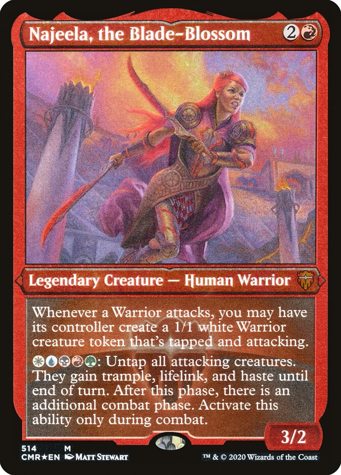 Najeela, the Blade-Blossom (Etched) [Commander Legends] MTG Single Magic: The Gathering | Red Claw Gaming