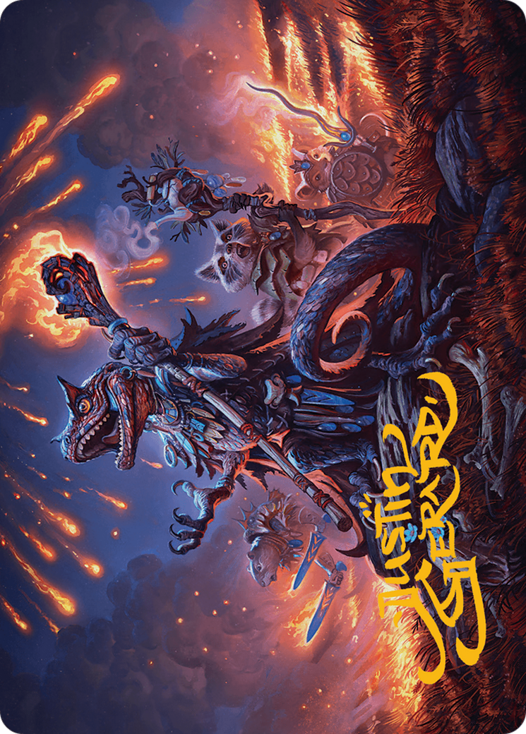 Valley Flamecaller Art Card (Gold-Stamped Signature) [Bloomburrow Art Series] MTG Single Magic: The Gathering | Red Claw Gaming