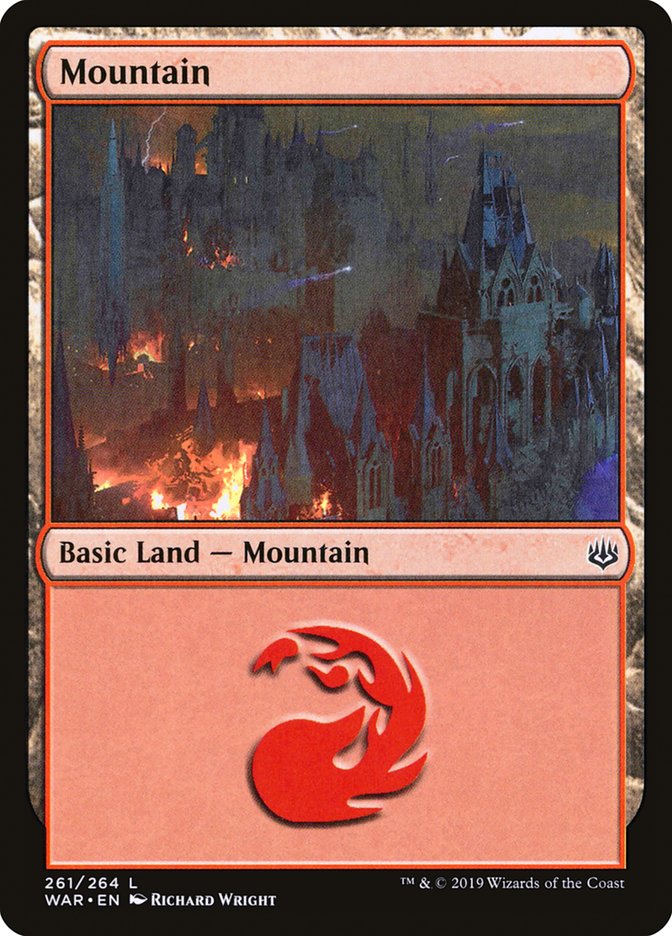 Mountain (261) [War of the Spark] MTG Single Magic: The Gathering | Red Claw Gaming