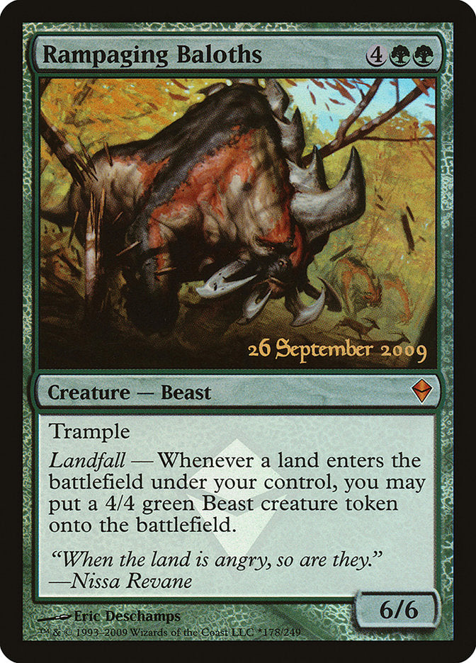Rampaging Baloths [Zendikar Prerelease Promos] MTG Single Magic: The Gathering | Red Claw Gaming