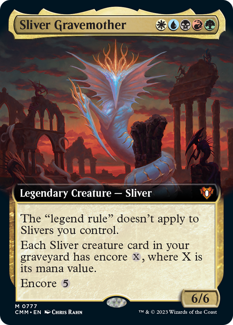 Sliver Gravemother (Extended Art) [Commander Masters] MTG Single Magic: The Gathering | Red Claw Gaming