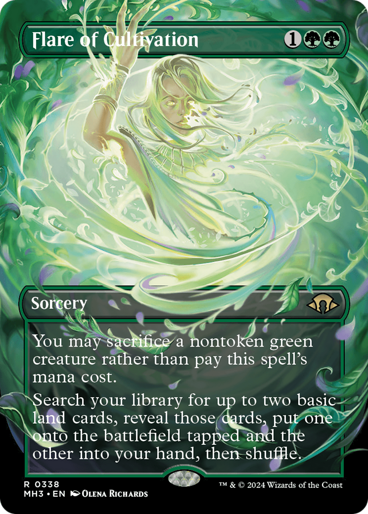 Flare of Cultivation (Borderless) [Modern Horizons 3] MTG Single Magic: The Gathering | Red Claw Gaming