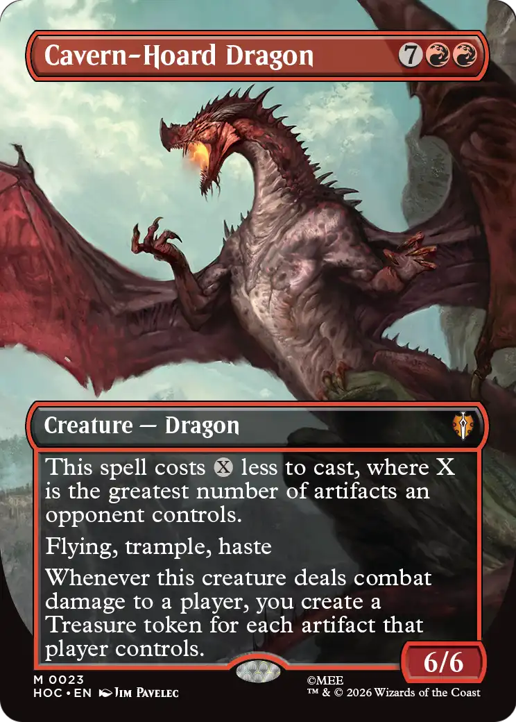 Cavern-Hoard Dragon (Borderless) [The Hobbit: Eternal-Legal] | Red Claw Gaming
