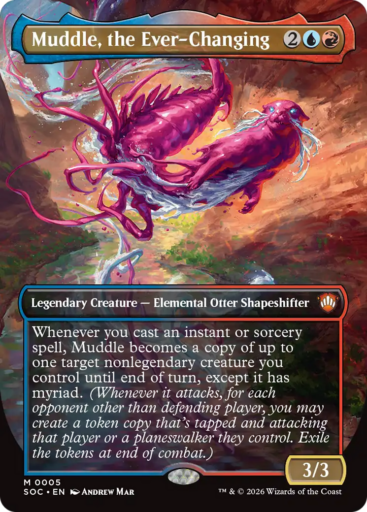 Muddle, the Ever-Changing (Borderless) [Secrets of Strixhaven Commander] MTG Single Magic: The Gathering | Red Claw Gaming