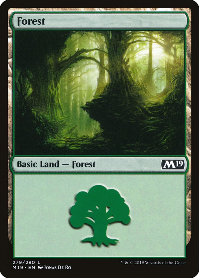 Forest (279) [Core Set 2019] MTG Single Magic: The Gathering | Red Claw Gaming