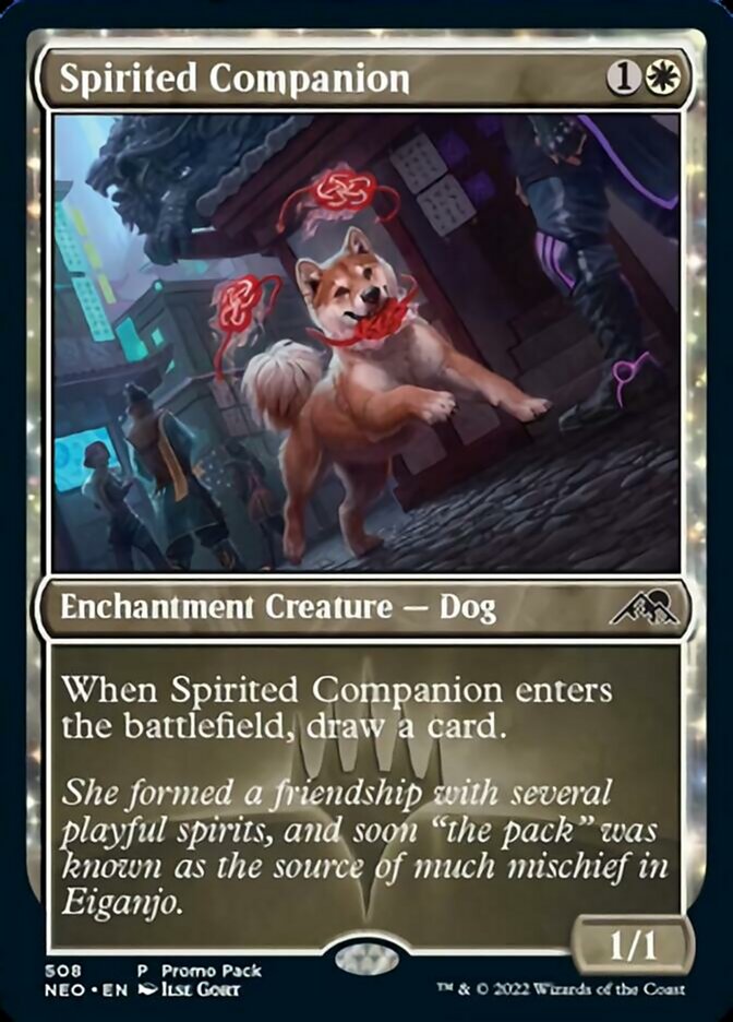 Spirited Companion (Promo Pack) [Kamigawa: Neon Dynasty Promos] MTG Single Magic: The Gathering | Red Claw Gaming