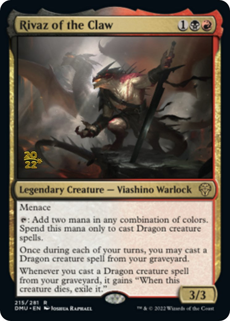 Rivaz of the Claw [Dominaria United Prerelease Promos] MTG Single Magic: The Gathering | Red Claw Gaming