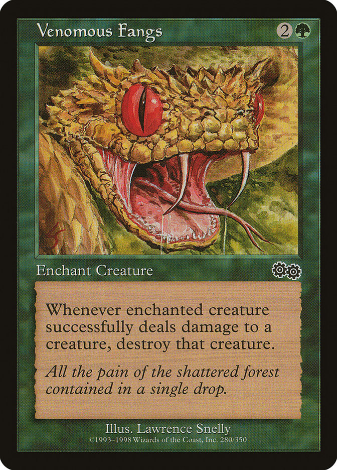 Venomous Fangs [Urza's Saga] MTG Single Magic: The Gathering | Red Claw Gaming
