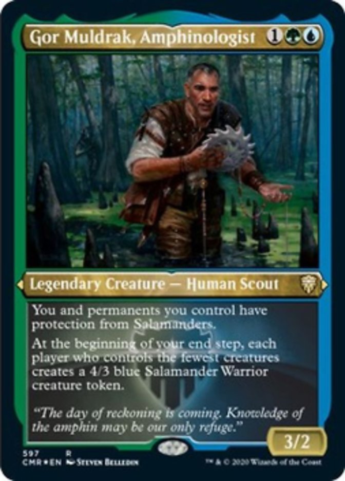 Gor Muldrak, Amphinologist (Etched) [Commander Legends] MTG Single Magic: The Gathering | Red Claw Gaming