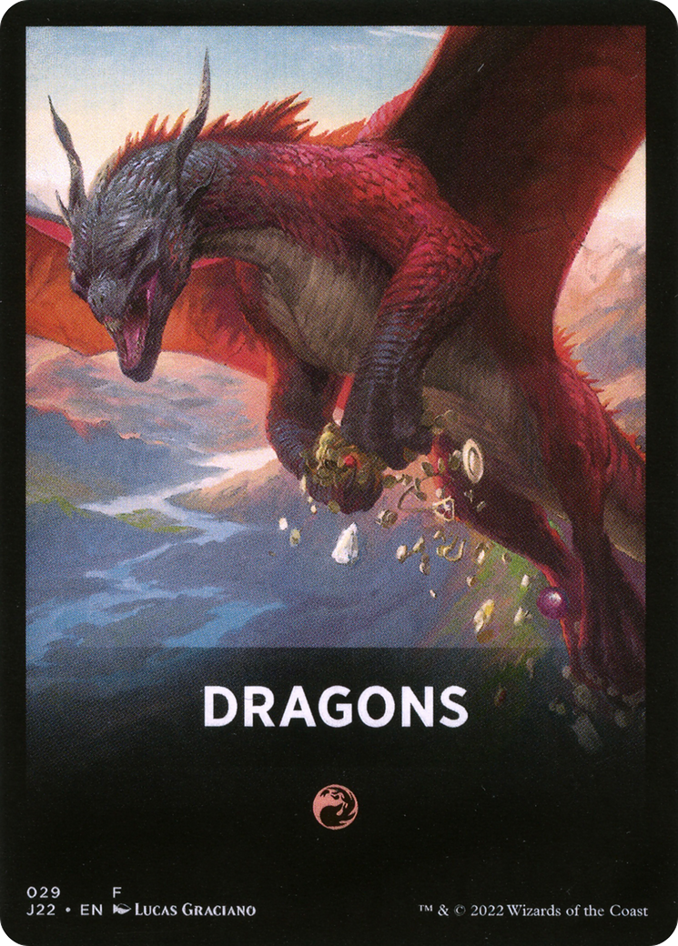 Dragons Theme Card [Jumpstart 2022 Front Cards] MTG Single Magic: The Gathering | Red Claw Gaming