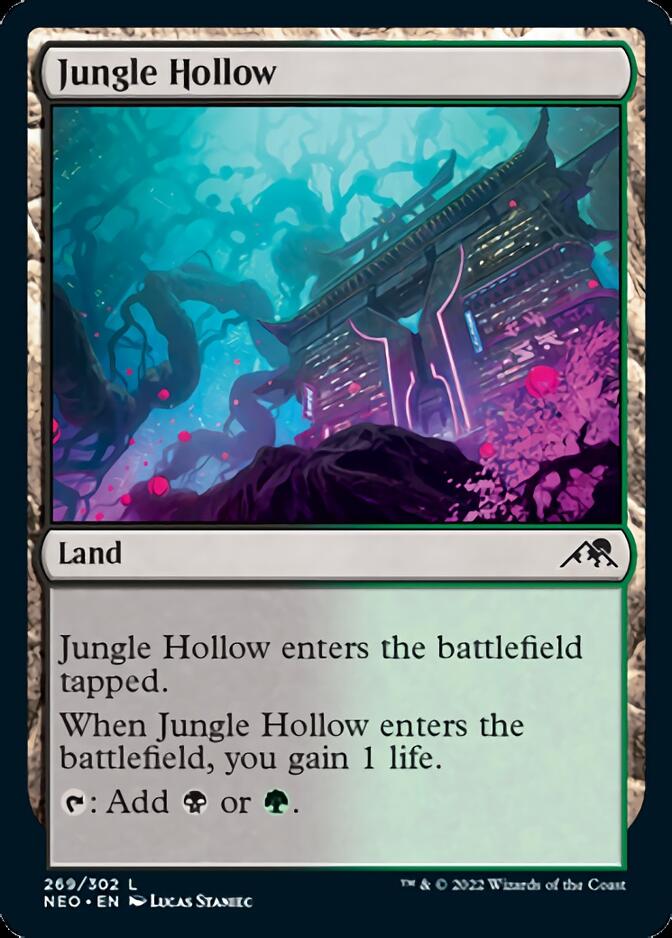 Jungle Hollow [Kamigawa: Neon Dynasty] MTG Single Magic: The Gathering    | Red Claw Gaming