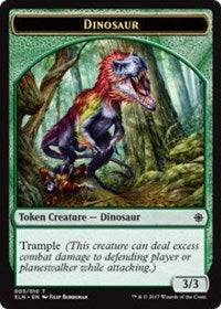 Dinosaur // Treasure (008) Double-Sided Token [Ixalan Tokens] MTG Single Magic: The Gathering | Red Claw Gaming