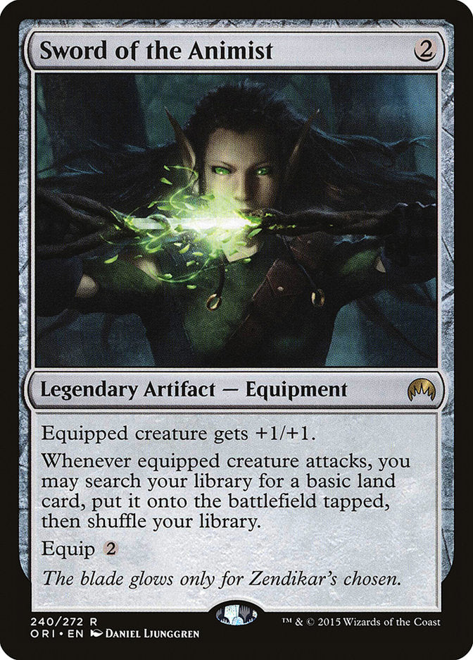 Sword of the Animist [Magic Origins] MTG Single Magic: The Gathering | Red Claw Gaming