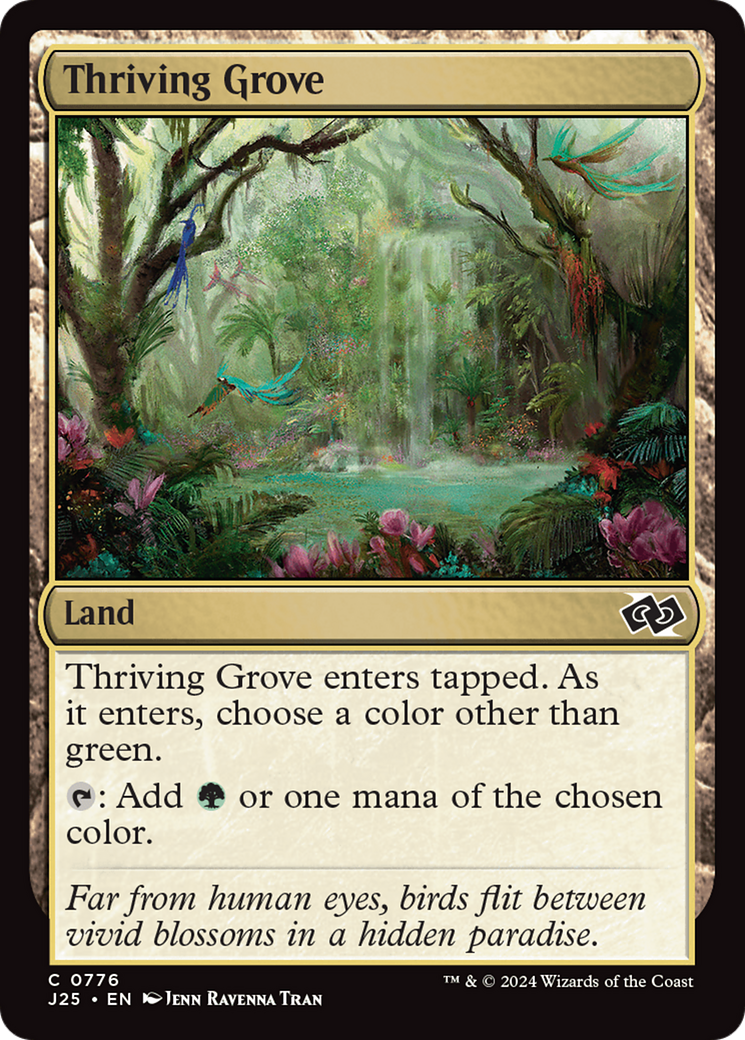 Thriving Grove [Foundations Jumpstart] MTG Single Magic: The Gathering | Red Claw Gaming
