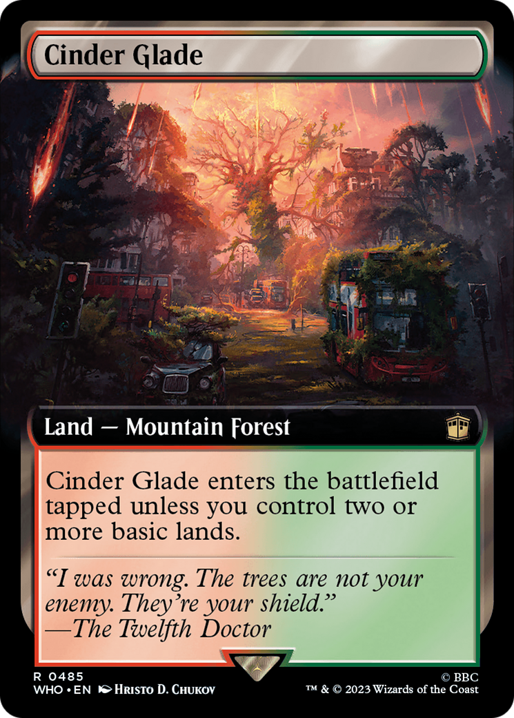 Cinder Glade (Extended Art) [Doctor Who] MTG Single Magic: The Gathering | Red Claw Gaming