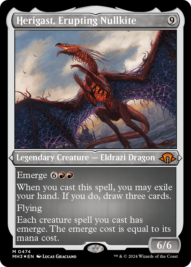 Herigast, Erupting Nullkite (Foil Etched) [Modern Horizons 3] MTG Single Magic: The Gathering    | Red Claw Gaming