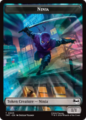 Treasure // Ninja Double-Sided Token [Teenage Mutant Ninja Turtles Commander Tokens] MTG Single Magic: The Gathering | Red Claw Gaming