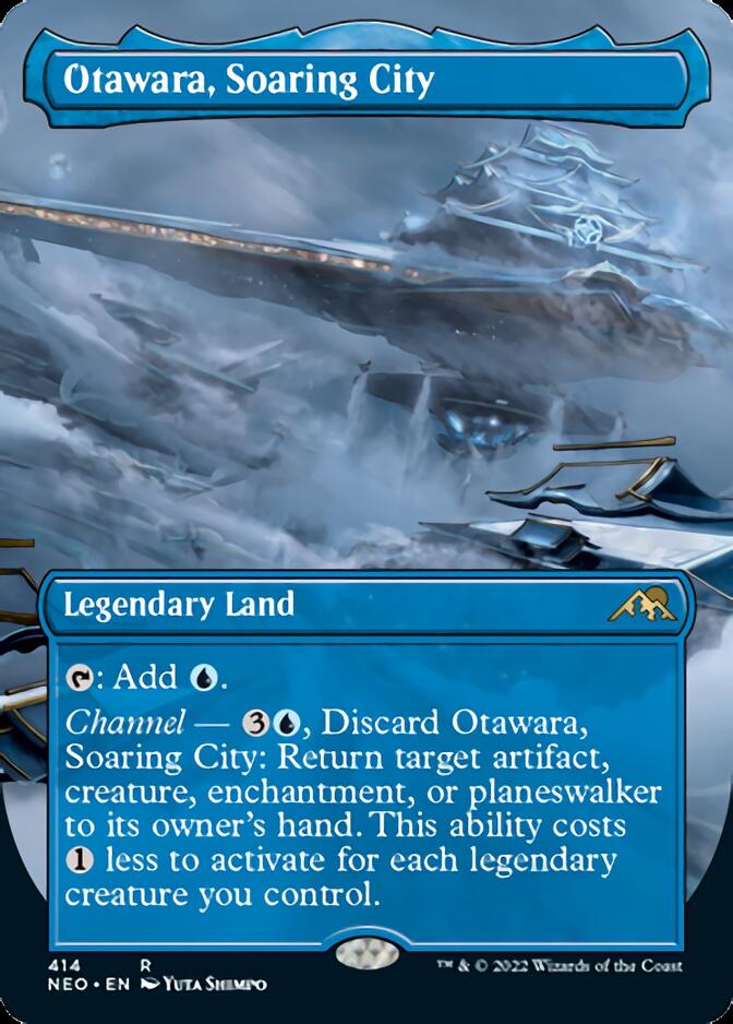 Otawara, Soaring City (Borderless Alternate Art) [Kamigawa: Neon Dynasty] MTG Single Magic: The Gathering    | Red Claw Gaming