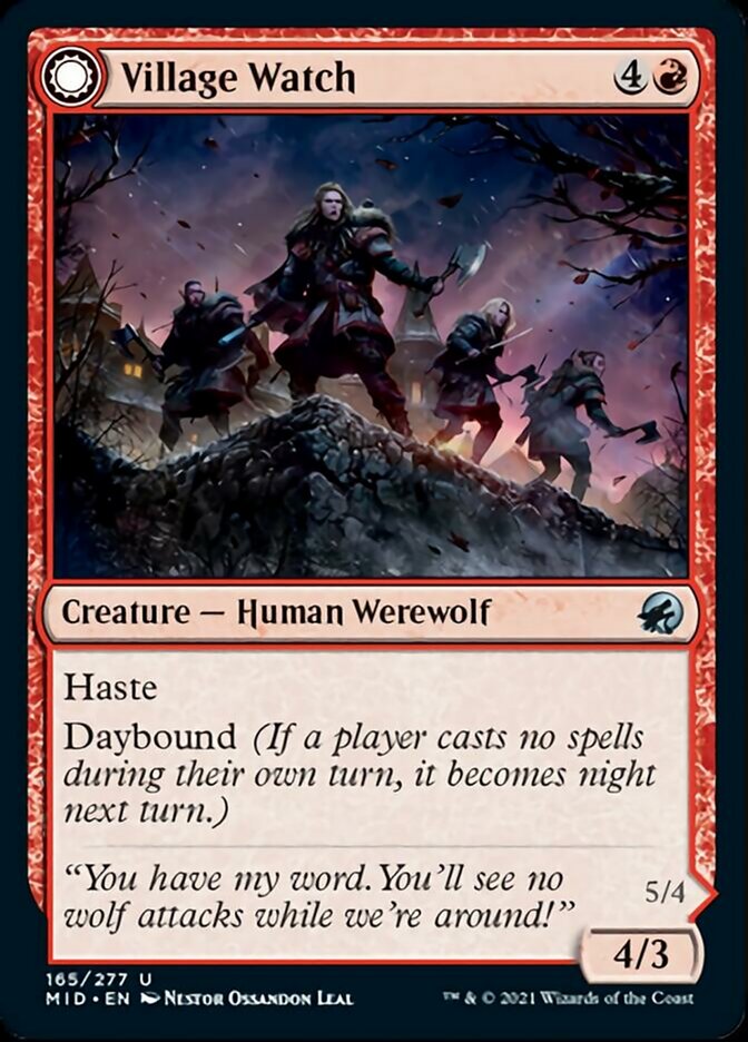 Village Watch // Village Reavers [Innistrad: Midnight Hunt] MTG Single Magic: The Gathering | Red Claw Gaming