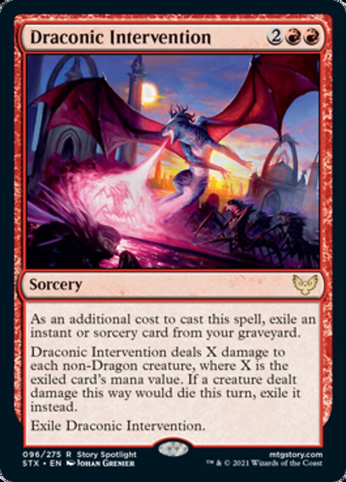 Draconic Intervention [Strixhaven: School of Mages] MTG Single Magic: The Gathering | Red Claw Gaming
