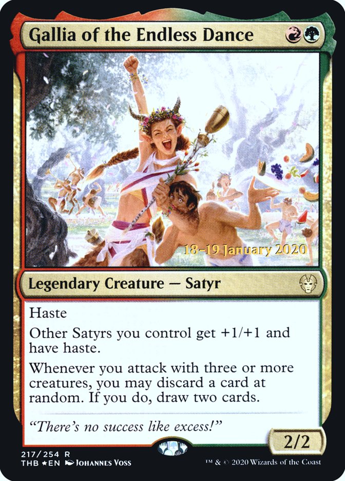 Gallia of the Endless Dance [Theros Beyond Death Prerelease Promos] MTG Single Magic: The Gathering | Red Claw Gaming