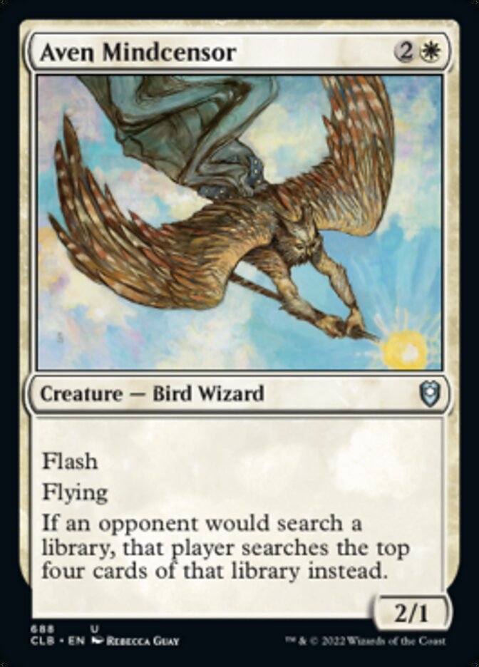 Aven Mindcensor [Commander Legends: Battle for Baldur's Gate] MTG Single Magic: The Gathering | Red Claw Gaming