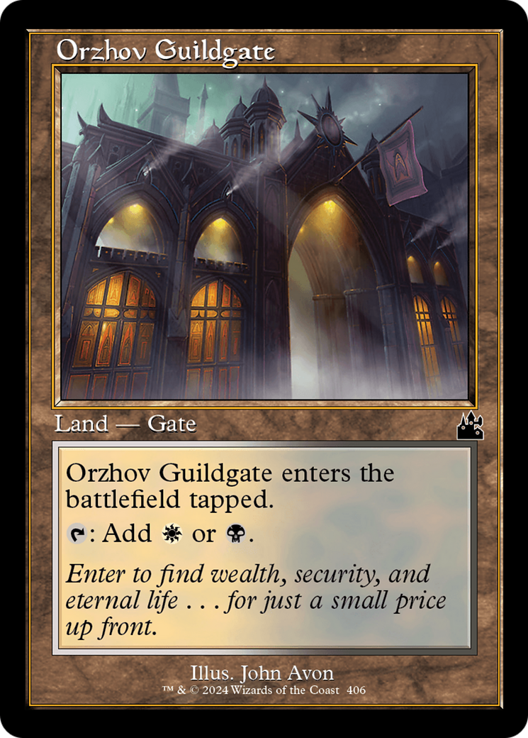 Orzhov Guildgate (Retro Frame) [Ravnica Remastered] MTG Single Magic: The Gathering | Red Claw Gaming