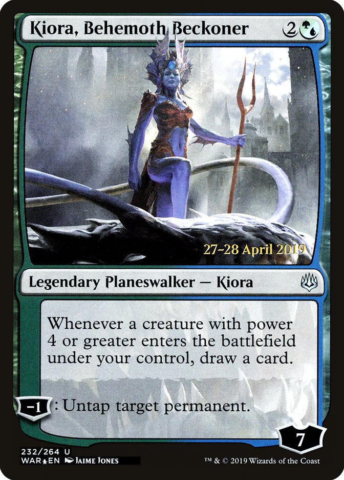 Kiora, Behemoth Beckoner [War of the Spark Prerelease Promos] MTG Single Magic: The Gathering | Red Claw Gaming