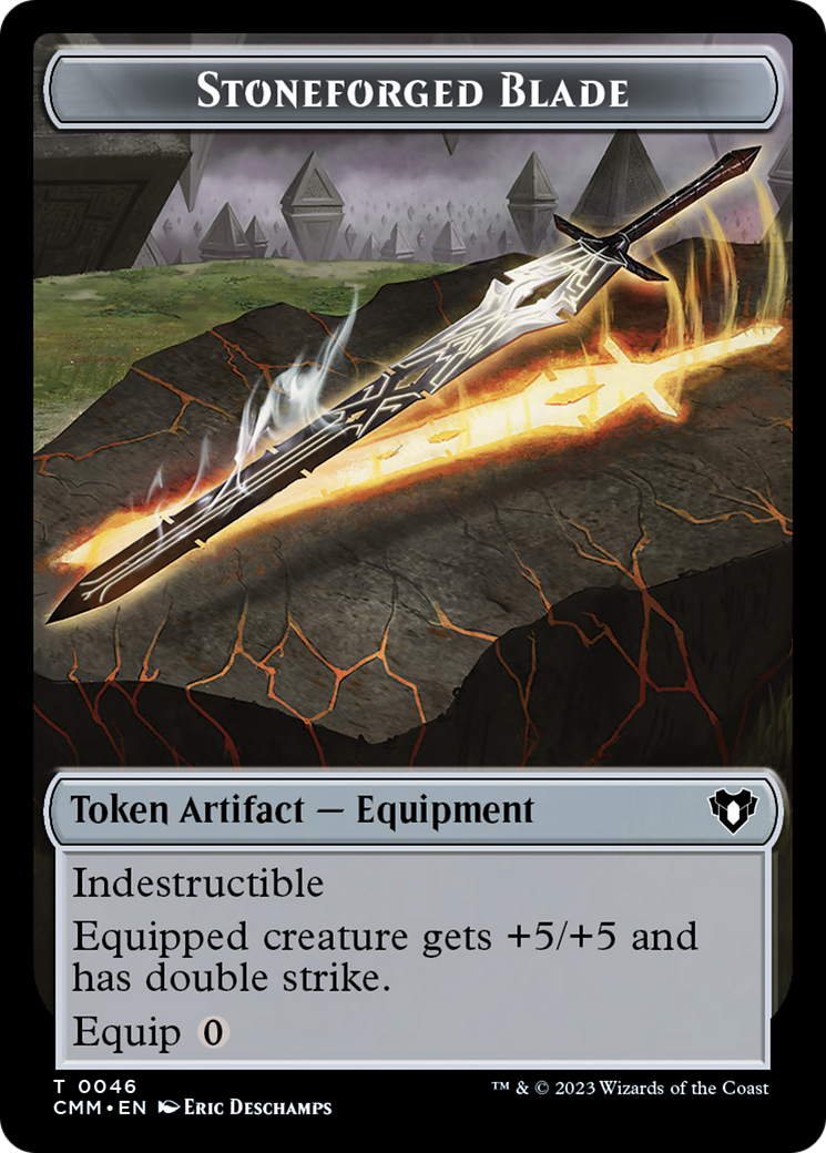 Servo // Stoneforged Blade Double-Sided Token [Commander Masters Tokens] MTG Single Magic: The Gathering | Red Claw Gaming