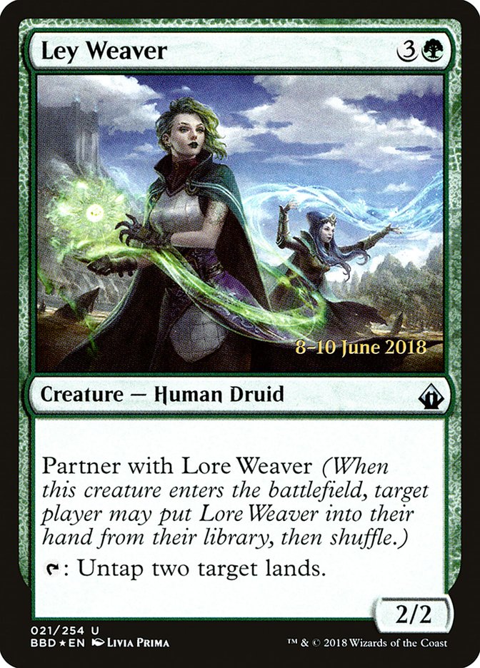 Ley Weaver [Battlebond Prerelease Promos] MTG Single Magic: The Gathering | Red Claw Gaming