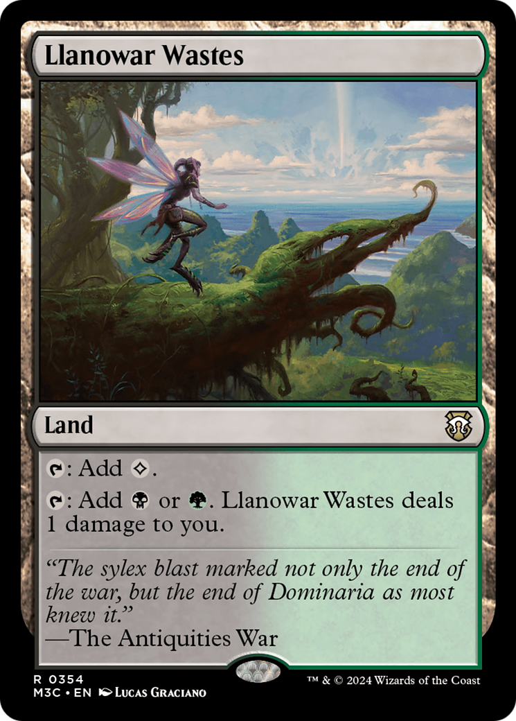 Llanowar Wastes (Ripple Foil) [Modern Horizons 3 Commander] MTG Single Magic: The Gathering | Red Claw Gaming