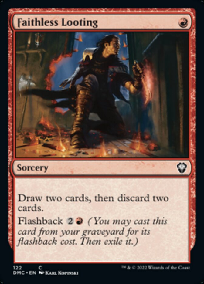Faithless Looting [Dominaria United Commander] MTG Single Magic: The Gathering | Red Claw Gaming