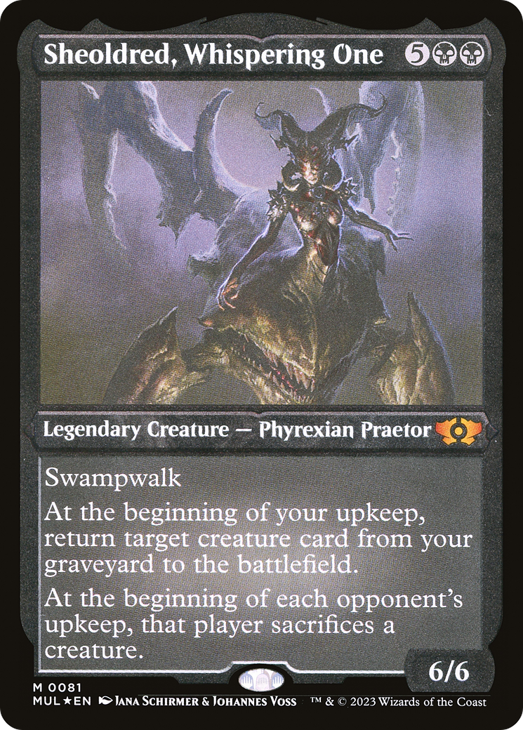 Sheoldred, Whispering One (Foil Etched) [Multiverse Legends] MTG Single Magic: The Gathering | Red Claw Gaming