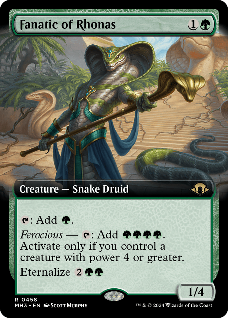 Fanatic of Rhonas (Extended Art) [Modern Horizons 3] MTG Single Magic: The Gathering | Red Claw Gaming