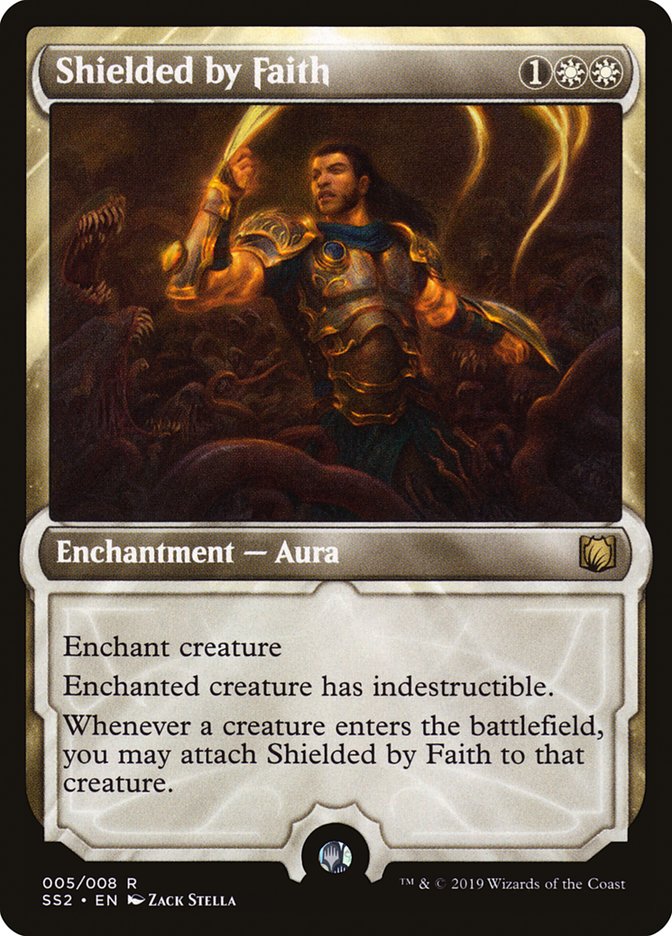 Shielded by Faith [Signature Spellbook: Gideon] MTG Single Magic: The Gathering | Red Claw Gaming